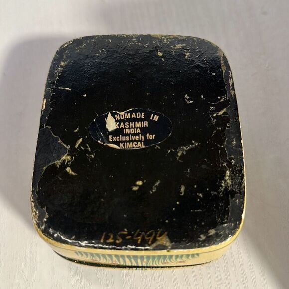 Vintage Trinket Box Container Made in Kashmir Ring Box - Picture 6 of 7